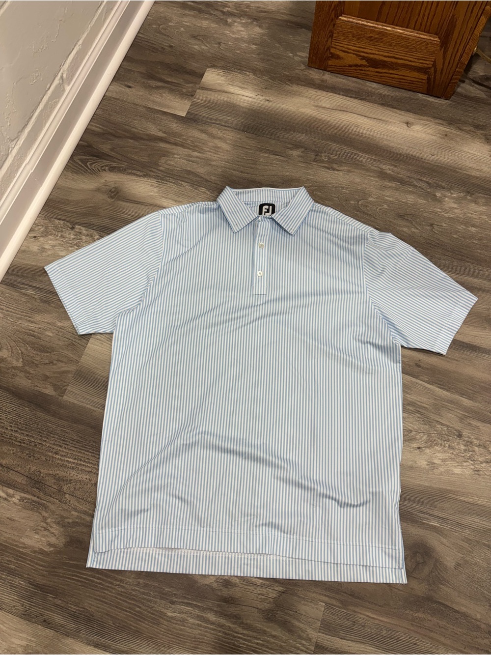 FootJoy - Light Blue & White Pinstripe - Golf Polo